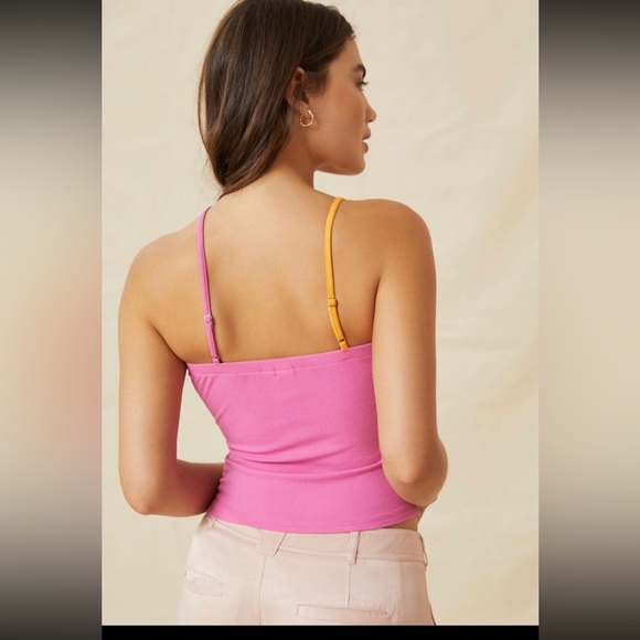 Anthropologie NWT DOLAN Asymmetric Ruched Tank Top - Picture 3 of 5